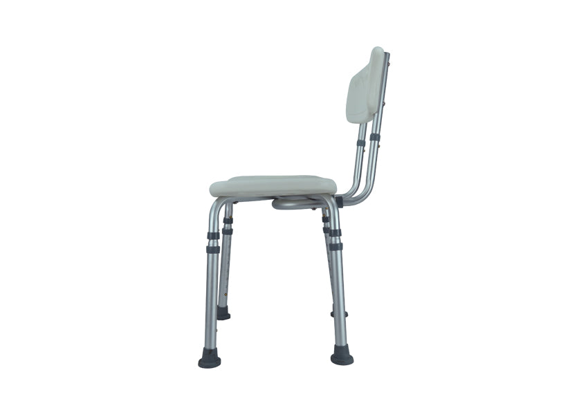 SILLA DE BAÑO CON RESPALDO Y ORIFICIO